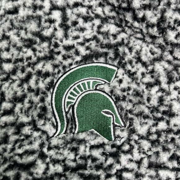 Michigan State Spartans Sherpa 1/4 zip Sweater - Picture 3 of 11